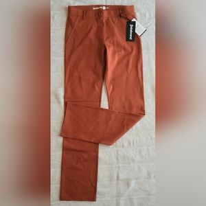 Betabrand Dress Pant Yoga Pant M Long NWT rust orange